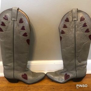 COPY - Vintage Justin Heart Inlay Cowboy Boot